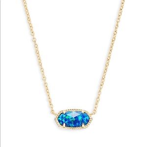 Kendra Scott Blue Opal Elisa Pendant Necklace